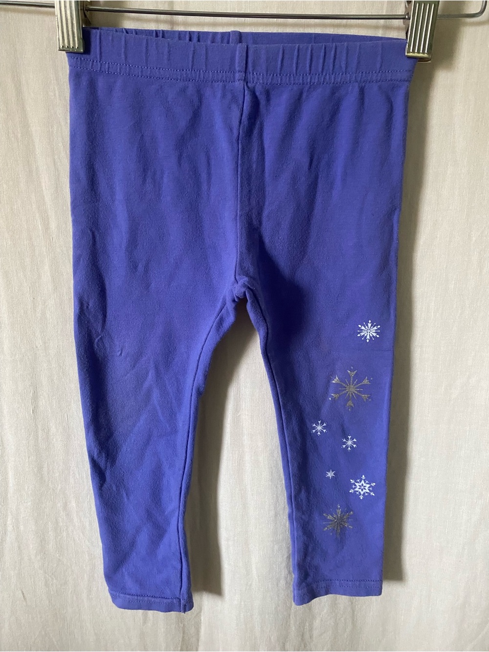 Disney Frozen Girls Purple Snowflake Leggings - Kids Bottoms Toddler 2